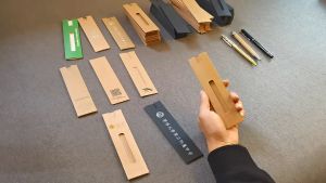 100pcs Kraft Paper Pen Packaging/Pencil Sleeve/Kraft Pen Case Packaging/Pen Pouch/Pen Gift Box/Ballpen Packaging
