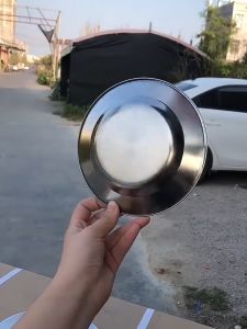 3PCS Piring Enamel Blirik Lepek Blek, Piring Loyang Stainless Steel, dan Piring Jadul Kaleng Saji: Pilihan Piring Saji Berkualitas Tinggi