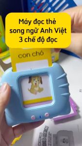[Voucher 10k]Máy đọc thẻ song ngữ Anh Việt 3 chế độ đọc  máy đọc thẻ tiếng anh flashcard 112 thẻ 224 từ vựng