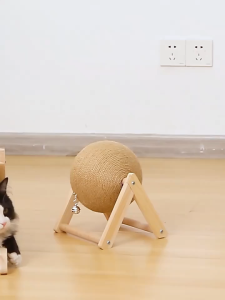 Ferris Wheel Cat Toy Scratcher 2-in-1 Heavy Duty Sisal Self-Rotating Balls Stable Base for Indoor Cats Play Claw Sisal Ball Toys