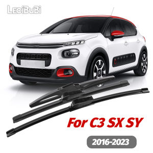 1set Front & Rear Windshield Wiper Blades Windscreen Wipers For Citroen C3 SX SY 2016-2023 2017 2018 2019 2020 2021 2022