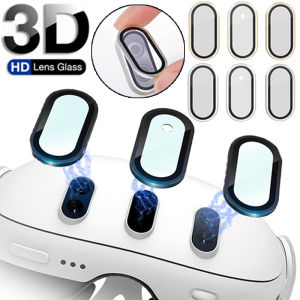 Tempered Glass Camera Lens Protectors for Meta Quest 3 Alloy Frame Anti-Scratch 9H Hardness Lens Film for Meta Quest 3