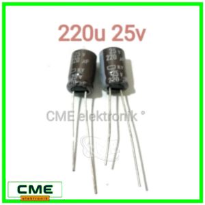 2pcs ELKO ELCO 220u 25v / 220uf 25volt KUALITAS BAIK