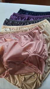 กางเกงในคนอ้วน คนตัวใหญ่ กางเกงคนแก่ คุณยาย ผ้าไนล่อน แพ็ค12ตัว คละสี เต็มตัวสวมใส่สบายไม่อึดอัด ไซส์ 3L เอว 40-50 นิ้ว Nylon Underwear for Fat people Big Size