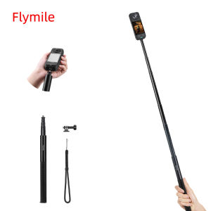 ไม้เซลฟี่แบบซ่อนได้ 1.3 เมตร สำหรับ DJI Osmo 360/Insta360 X5 X4 X3 พร้อมสกรู 1/4 นิ้ว สำหรับถ่ายภาพพาโนรามา อุปกรณ์เสริมสำหรับการถ่ายวิดีโอบันทึกการปั่นจักรยานและกีฬา