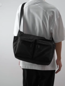 Tawii. Crossbody bag for men nylon shoulder bag waterproof bag multi pocket bag laptop bag 14 inch