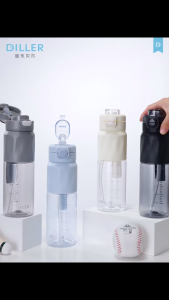 Diller 920ml Dual Drinking Tritan Water Bottle Leak-Proof BPA-Free Portable Travel Sports Bottle