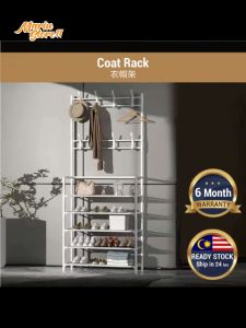3 in 1 Multifunction Rack Hanging Rack Storage Shelf Cabinet Clothes Shoe Rack Coat Rack Rak Kot 衣帽架