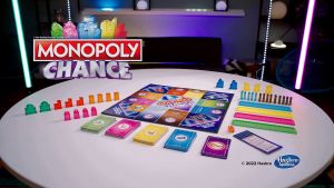 Monopoly Chance Board Game for Adults and Kids | Fast-Paced Family Party Game | Ages 8+ | 2-4 Players | Great Gift