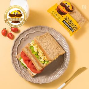 Prince Cut Bread Xinjiang Specialty Whole Wheat Rye Hand Torn Bread Toast Nutritious Breakfast Bread 420g Boxed