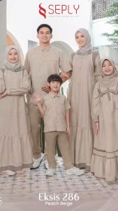 SARIMBIT SEPLY 2025 EKSIS 286 PEACH BEIGE TERBARU GAMIS & KOKO KELUARGA LEBARAN KEKINIAN TERMURAHH
