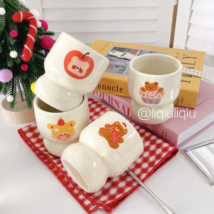 Creative Matte Cream Colored Irregular Cute Ceramic Mugs for Women Drinking Water Coffee Cups Ins Style China Made Universal