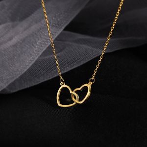 kalung wanita dobel kotak impor murah fashion korea