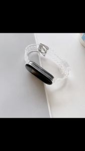 Applicable to Xiaomi Glacier transparent integrated TPU steel-buckle smartwatch strap. Xiaomi bracelet strap TPU color-transmitt