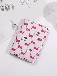 Travel Passport Holder Womens Style Cartoon Kitty Protection Case Document Organizer Storage Bag Soft PU Leather Youth Friendly