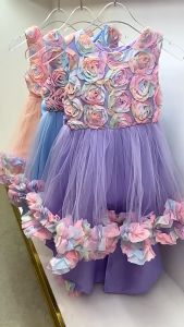 Summer Sleeveless Flower Toddler Girl Dress Elegant Kid Dresses For Girls Party Birthday Wedding Show Piano Bridesmaid Evening Princess Children Baby Dress for 4 4 5 6 7 8 9 10 Years Old