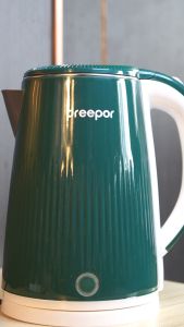 Dreepor 2.2L Electric Kettle Household Stainless Steel Double Layer Anti-scalding Automatic Heat 1500W Steam Sensor Switch Boil and Stop Anti-dry Protection