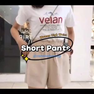 Women Shorts Pants Korean Fashin Wide Leg Pants Flower Bud High Waist Casual Pants Seluar Pendek Perempuan 短裤宽松百搭高腰花苞裤 Ready Stock 219942