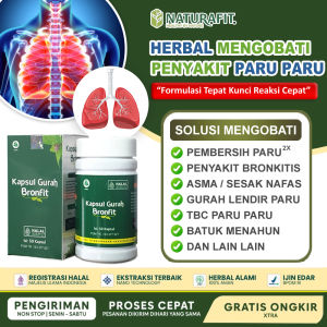 Obat Paru Paru Pembersih Nikotin Rokok Ampuh Terstandar Bpom - 50 Kapsul Gurah Bronfit