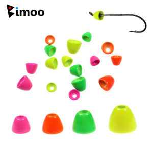 Bimoo 10PCS UV Color Brass Cone Head Beads Fly Tying Material Conehead Beads for Tube Fly Woolly Buggers Streamers Fishing Lures