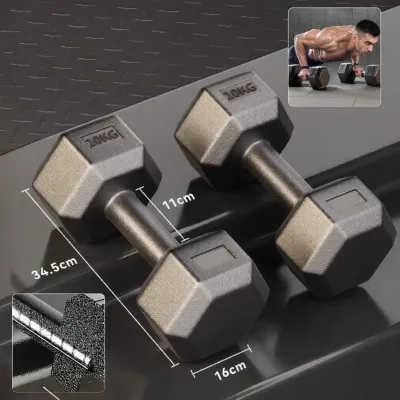 Hexagonal Dumbbells 5kg Pair