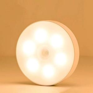 Motion Sensor LED Night Light 6LED 10LED USB Rechargeable Cabinet Lamp Wireless Battery for Kitchen Closet Wardrobe Hallway