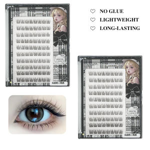 80 Clusters False Eyelashes No Glue Needed 10-13mm Heat Bonded Lash Clusters Natural Soft Fluffy Individual Lashes Extension