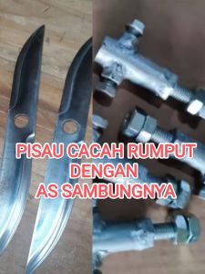 PISAU PENCACAH RUMPUT SPOH PANDE BAHAN BAJA 25cm dilengkapi dengan as sambung
