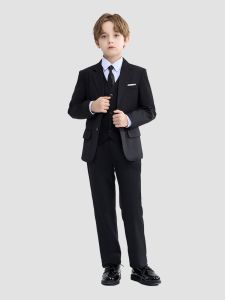 Childrens Suit Set Boys One-Year-Old Ceremony Coat Small Tailored Suit Piano Host Performance Clothes Boy Show Outfit