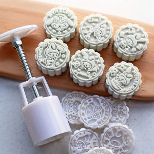 Sanmu Home Melody Mooncakes 6pcs Set 50g 125g 75 Hand Press Cartoon Recommended Best Selling Baking Moulds Kitchen Tools