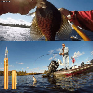 Mini Roadrunner Pen Style Micro Fishing Reel Gold and Silver Fishing Set