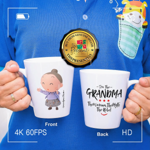 ThePresent Unique Family Clay Doll Ceramic Mug with Custom Names and Playful Quotes – Ideal for Special Family Moments