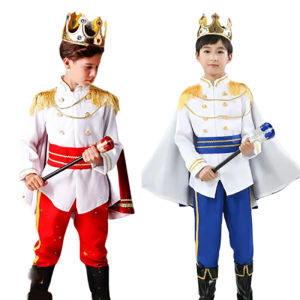 Carlanisa Anime Prince Charming Cosplay Suit Halloween Costume for Kids Noble Prince King Costume Carnival