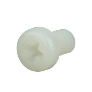 OPPU | White Nylon Round Head Cross Recessed Screw M2*4-50
