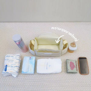 【Yearn】กระเป๋าแขวนรถเข็น กระเป๋าคุณแม่ ลายการ์ตูนหมี อุปกรณ์เสริมรถเข็นเด็ก