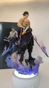 Mô Hình One Piece cao cấp Zoro vua địa nguc - Cao 23cm - 2 đầu + 2 Kiếm - Vũ mô hình Toy
