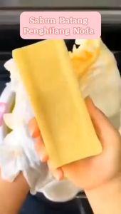 Sabun Batangan Penghilang Noda Bandel / Stain Remover Bar Soap / Sabun Cuci Baju Pembersih Kotoran Minyak Darah Jamur Kuning Kerah Pakaian / Pemutih Ajaib Serbaguna - HOMIA