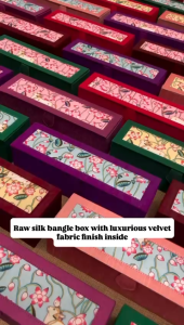Raw silk bangle box(Assorted)