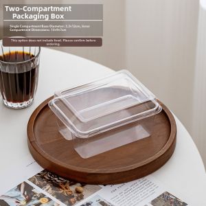 Two Compartments Transparent Food Storage Box