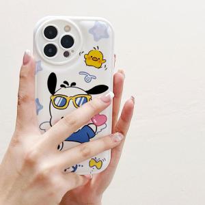 Aesthetic Protective Phone Case for iPhone 16 pro Max Pachat Dog Heart Wings Design Shockproof Cover Compatible with 14 pro 12 Premium 11/13