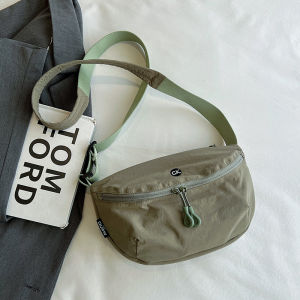 Sporty Dumpling Shaped Womens Crossbody Saddle Bag Canvas Cycling Backpack Single Shoulder Lightweight Waterproof Autumn Winter Chest Bag