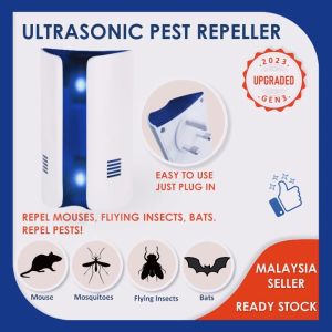 Ultrasonic Pest Repeller Control Malaysia Plug Dual Function Pest Repeller Chase Mosquito Fly Rat Spider Cockroach Away