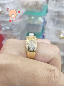 (Có Video thật) Nhẫn Nam Mạ Vàng 18K Đính Đá Thiết Kế Tinh Xảo - Đeo Phong Thủy Phát Tài - Lokalo 25822