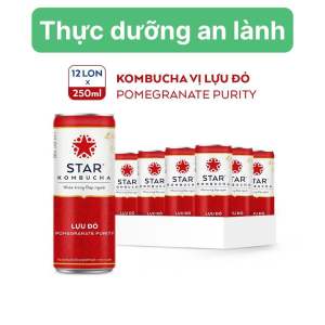 DATE 2026 STAR KOMBUCHA VỊ LỰU ĐỎ/POMEGRANATE 250ml