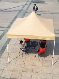 RAKUNO Heavy Duty Retractable Canopy Tent 2*2 3*3 3*4.5M Waterproof UV Sunshade Thick Canvas Windproof