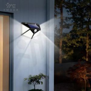 500 LED Solar Street Light Outdoor Wall Light with Motion Sensor Light Garden Patio Path Yard Decoration Lamp 3-Mode Street Lamp