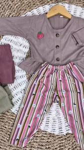 Setelan Resti 0-4 tahun Set Baju dan Celana Panjang Anak Perempuan Gubaby