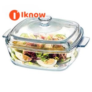 I know Square Casserole Dish with Lid Oven Safe Covered Glass Casserole Dish with Handles Glass Microwave Bowls With Glass Lids Casserole CookwareSpecially Designed for Microwave Ovens
