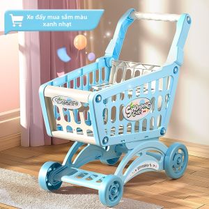 XIDIQI | Xe Đẩy Siêu Thị Giả Vờ và Đồ Chơi Cắt Trái Cây