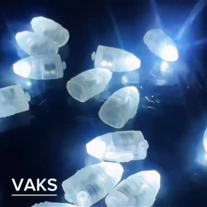 Combo 3 cái Đèn LED viên đạn nhựa đục màu trắng ko chớp - Trang trí tiệc tùng đèn trung thubong bóng